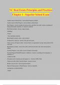 NC Real Estate Principles and Practices Chapter 1 - Superior School Exam