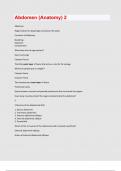 Abdomen &lpar;Anatomy&rpar; 2 question and answers latest update 