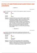 PATHO 370 EXAM (BUNDLE) QUESTIONS AND ANSWERS 