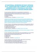 ATI MATERNAL NEWBORN HEALTH FINAL REAL EXAM QUESTIONS AND CORRECT DETAILED ANSWERS LATEST UPDATE ALREADY A GRADED