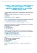 ATI MATERNAL NEWBORN RETAKE EXAM 150  QUESTIONS AND CORRECT DETAILED  ANSWERS 2023-2024 UPDATE ALREADY A  GRADED BRAND NEW&excl;
