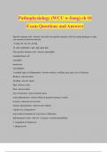 Pathophysiology (WCU w-Song) ch 10 Exam Questions and Answers