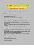 CH&period; 16&comma;18&comma;19&comma;20 Pathophysiology WCU Exam Questions and Answers