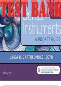 TEST BANK for Dental Instruments: A Pocket Guide 6th Edition by Boyd Linda Bartolomucci. ISBN 9780323474054, ISBN: 9780323495769 (Complete 21 Chapters)