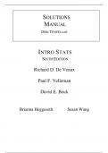 Solutions Manual For Intro Stats 6th Edition By Richard De Veaux, Paul Velleman, David Bock (All Chapters, 100% Original Verified, A+ Grade)