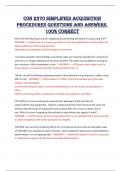 CON 2370 Simplified Acquisition Procedures Questions and Answers&comma; 100&percnt; correct