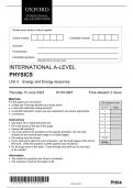 INTERNATIONAL AQA A_LEVEL PHYSICS June 2023 Unit 4