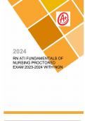 RN ATI FUNDAMENTALS OF NURSING PROCTORED EXAM 2023-2024 WITH NGN A+