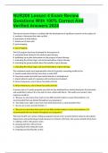 NUR208 Lesson 4 Exam Review Questions With 100&percnt; Correct And Verified Answers 2024