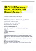 GNRS 555 Respiratory Exam Questions with Correct Answers