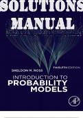 SOLUTION MANUAL for Introduction to Probability Models 12th Edition by Ross Sheldon. ISBN 9780128143476, ISBN-13 978-0128143469. (All Chapters 1-12)