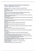 Dialysis Technician Final Exam Review Questions & Answers Rated 100&percnt; Correct&excl;&excl;