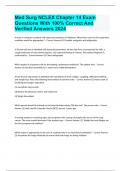 Med Surg NCLEX Chapter 14 Exam Questions With 100&percnt; Correct And Verified Answers 2024