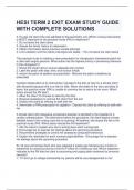  HESI TERM 2 EXIT EXAM STUDY GUIDE WITH COMPLETE SOLUTIONS 
