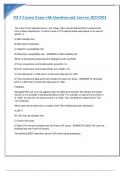 MLT License Exam with Questions and Answers 2023&sol;2024