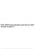 WGU D033 Exam Questions and Answers 2024 Already Graded A+.