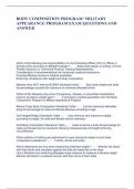 Body Composition Program&sol; Military Appearance Program QUESTIONS WITH COMPLETE SOLUTIONS