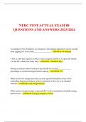 NERC TEST ACTUAL EXAM 88  QUESTIONS AND ANSWERS 2023&sol;2024