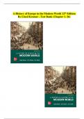 A History of Europe in the Modern World 12th Edition By Lloyd Kramer - Test Bank (Chapter 1- 26)