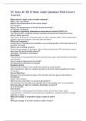 NC Intox EC&sol;IR II Study Guide Questions With Correct Answers&period;