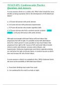 NCLEX-RN: Cardiovascular Practice Questions And Answers 