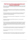 Field Tech II to III Conventional Questions and Answers Verified 2024
