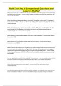 Field Tech II to III Conventional Questions and Answers Verified