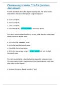 Pharmacology Cardiac NCLEX Questions And Answers