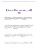 Intro to Pharmacology ATI 4&period;0