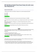 NR 326 Mental Health Final Exam Study Set &lpar;with more than 90questions&rpar;
