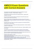 AMSCO Exam Questions with Correct Answers