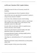 nu 300 exam 3 Questions With Complete Solutions