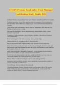STUDY Premier Food Safety Food Manager Certification Study Guide 2024
