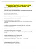 Progression Field Tech V to VI Conventional Questions and Answers Verified 2024