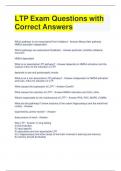 LTP Exam Questions with Correct Answers
