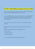 ATI RN Adult Medical Surgical Practice B 2023.