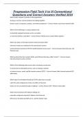 Progression Field Tech V to VI Conventional Questions and Correct Answers Verified 2024
