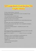 MPP Comprehensive Exam Questions With Complete Solutions