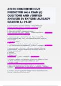 ATI RN COMPREHENSIVE PREDICTOR 2024 EXAM &lpar;1&rpar; QUESTIONS AND VERIFIED ANSWERS BY EXPERTS&vert;ALREADY GRADED A&plus; PASS&excl;&excl;&excl;