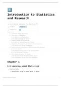 Introduction to Statistics and Research