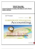 TEST BANK - Corporate Financial Accounting, 16th Edition by Carl S. Warren (Author), Jeff Jones/ISBN-13 978-0357510384/Complete Guide