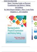 TEST BANK For Bates' Nursing Guide to Physical Examination and History Taking&comma; 3rd International Edition By Beth Hogan-Quigley&semi; All Chapters 1 - 24&comma; Verified Newest Version