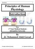 Principles of Human  Physiology fffff Introduction   For  1 st Year Medical Students