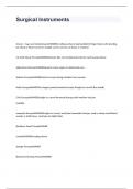 Surgical Instruments exam questions and answers  2024