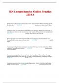 RN Comprehensive Online Practice 2019 A