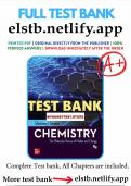 Test bank for chemistry molecular nature of matter and change 9th edition silberberg full chapter ( answers at the end)