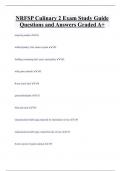 NRFSP Culinary 2 Exam Study Guide Questions and Answers Graded A+ 