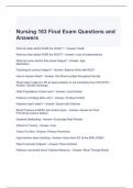 NUR 163 Exam Bundle &lpar;Graded A&rpar;
