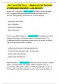 American Red Cross - Advanced Life Support Final Exam Questions And Answers