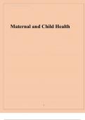MATERNAL AND CHILD HEALTH  QUESTIONS AND CORRECT NASWERS LATEST AND GRADED A+